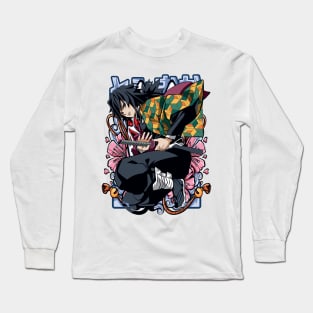 Water Serenity: Demon Slayer Giyu Tomioka Design 03 Long Sleeve T-Shirt